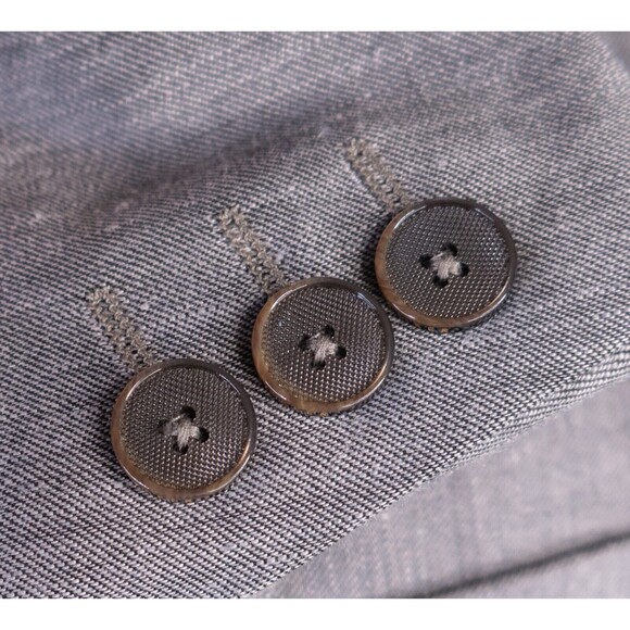 Ted Baker London Blazer Mens 5 / 42L Lining Gray Sport Coat Jacket LINEN Bled - Picture 8 of 16